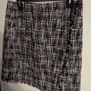 Chic Multicolor Tweed Skirt